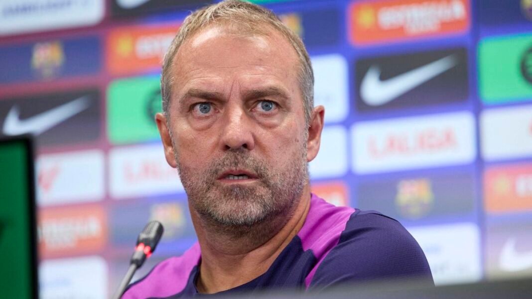 Rueda de prensa de Hansi Flick Foto: Dani Barbeito Ciutat Esportiva Joan Gamper